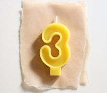 Load image into Gallery viewer, Beeswax Number Candles - FD Market | Refill + Sustainable Lifestyle Shop