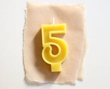 Load image into Gallery viewer, Beeswax Number Candles - FD Market | Refill + Sustainable Lifestyle Shop