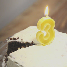 Load image into Gallery viewer, Beeswax Number Candles - FD Market | Refill + Sustainable Lifestyle Shop