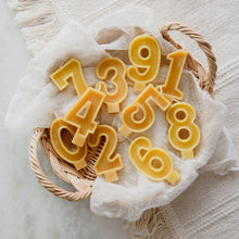 Load image into Gallery viewer, Beeswax Number Candles - FD Market | Refill + Sustainable Lifestyle Shop