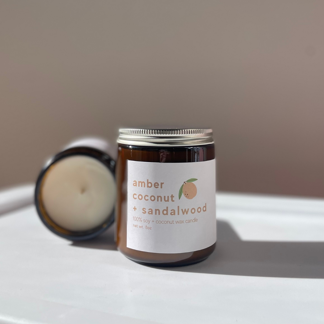 Coconut Amber + Sandalwood Candle