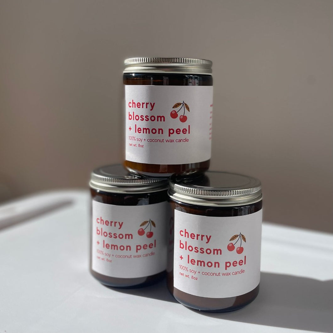 Cherry Blossoms + Lemon Peel Candle - FD Market | Refill + Sustainable Lifestyle Shop